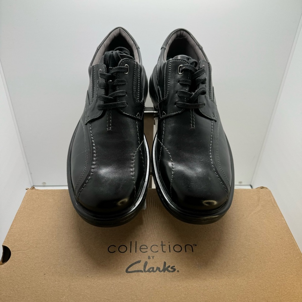 Clark’s GESSLER LACE BLACK LEATHER Men's Shoes  size 11.5 wide
